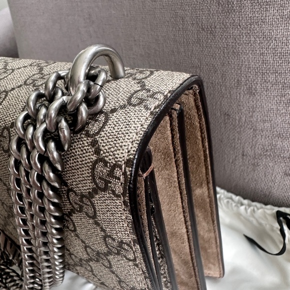 GUCCI｜Beige GG Supreme Dionysus Shoulder Bag - Picture 10 of 13
